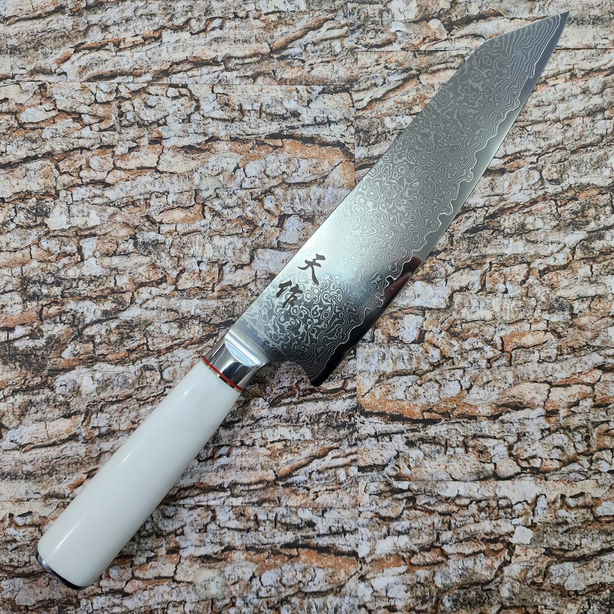 天作大马士革VG10 切腹8寸牛刀(白柄） – Chitose Knives
