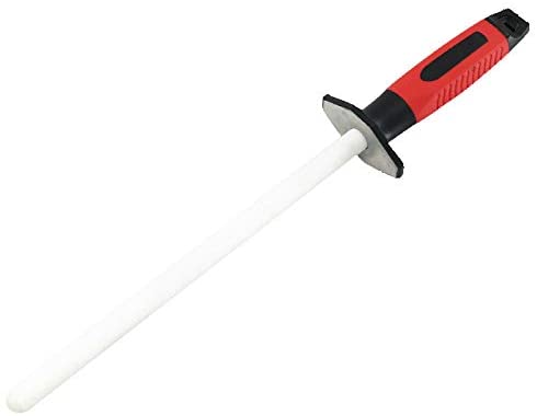 Red handle long diamond sharpener Steel