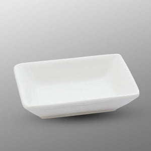 White porcelain rectangular Sauce dish